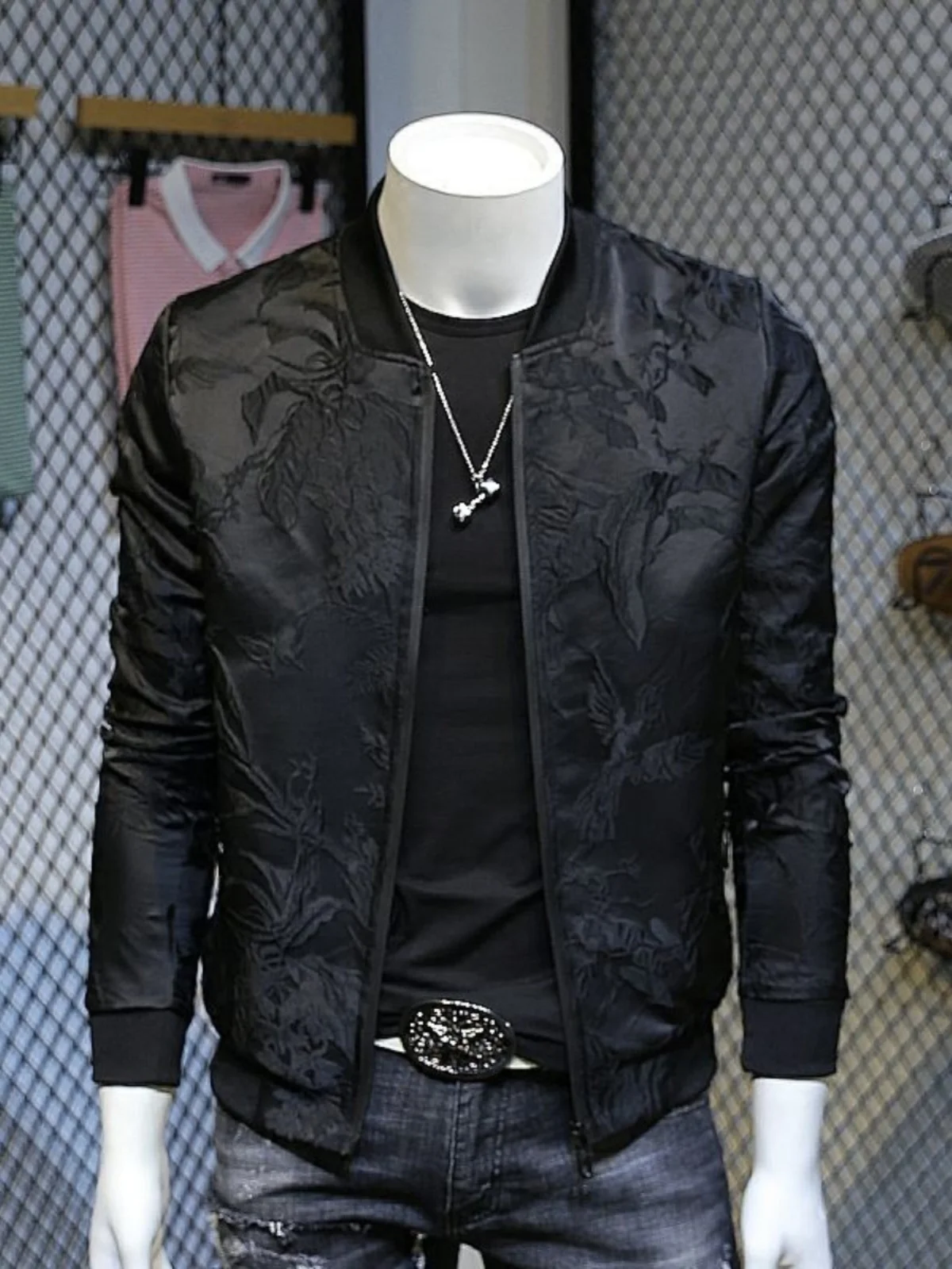 

Мужская повседневная куртка-ветровка премиум-класса с бейсбольным воротником, длинными рукавами, из полиэстера, молодежная, модная, в деловом стиле