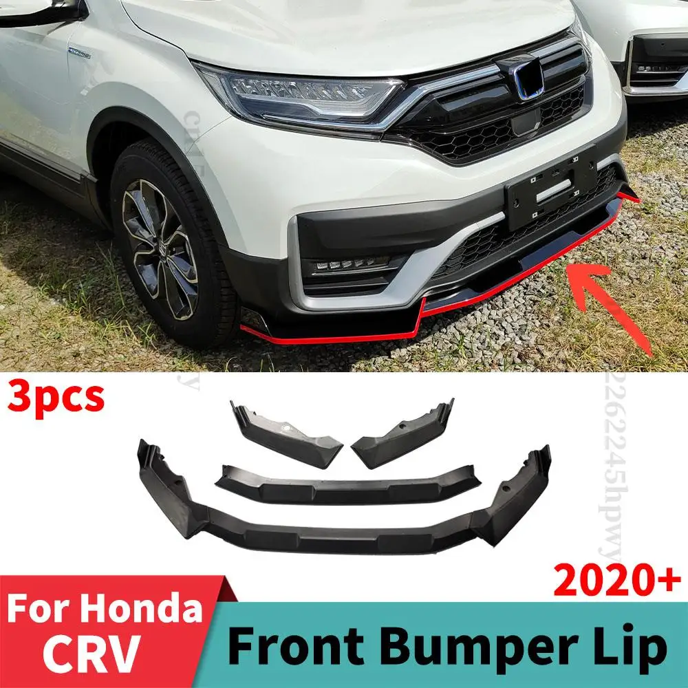 

Front Bumper Lip Chin Deflector Protector Guard Decoration Modified Trim Styling Tuning Facelift For Honda CRV 2020 2021 2020+