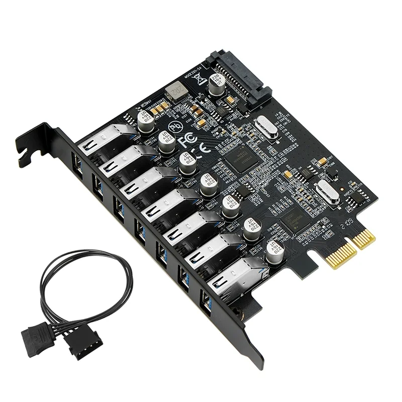 PCI-E to USB 3.0 Adapter Card Expansion Card For Desktop PC Host Card For Windows 10/8/7/XP/Linux
