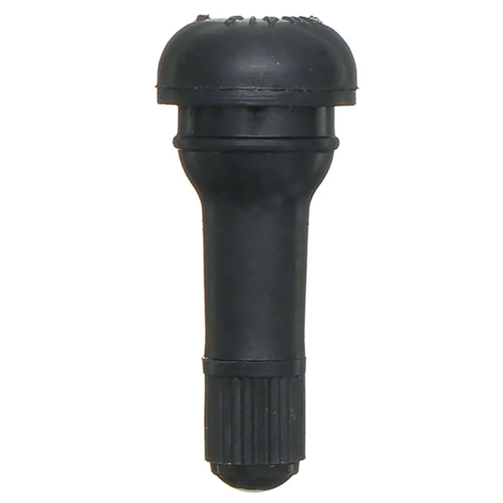 50pcs Tr413 Short Rubber Tubeless Black Snap-in Tyre Tire Valve Stems Tire Valve With Dust Cap Auto Professional Spare Parts