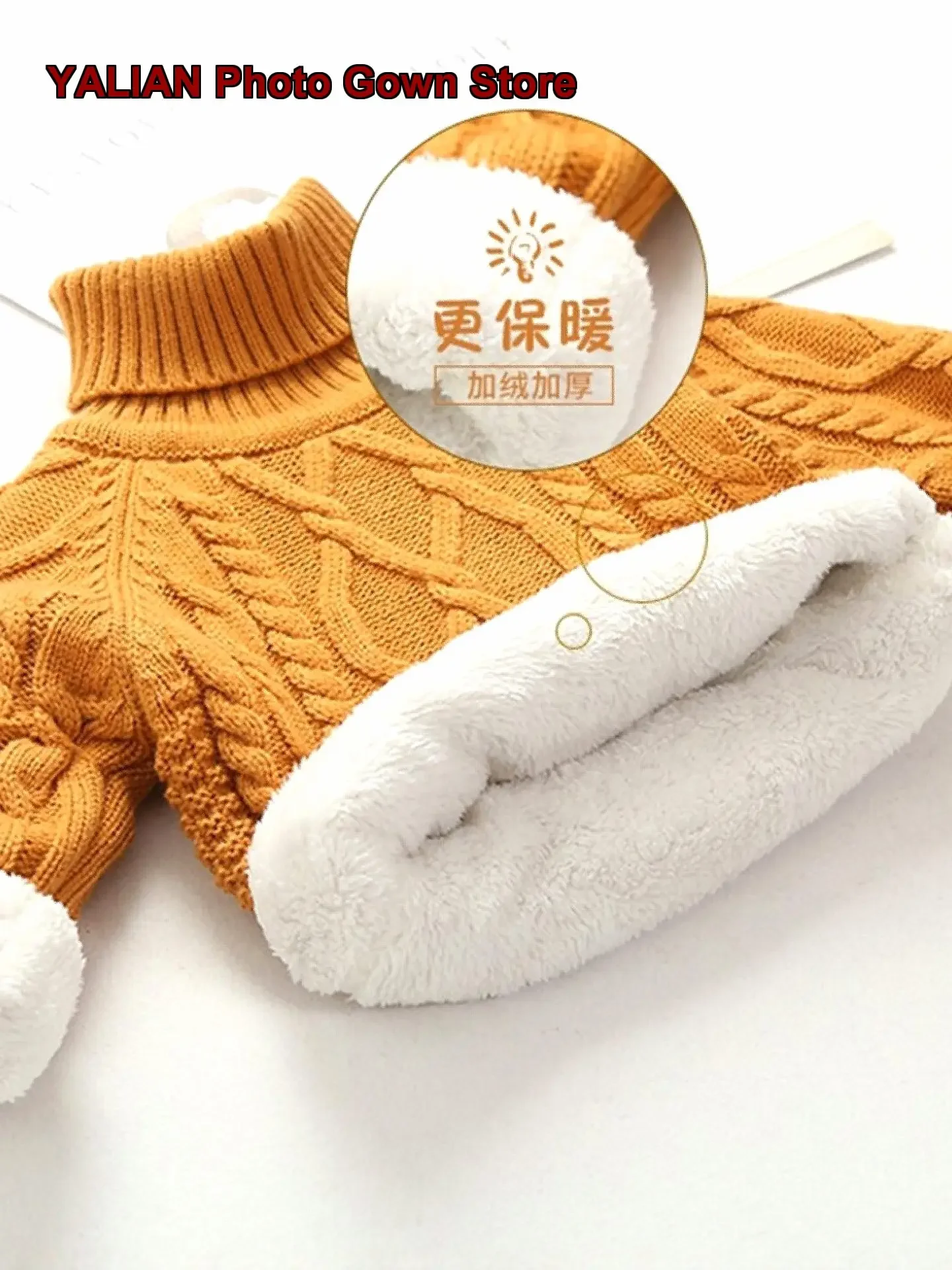 Northeast Kids Fleece Lined Thickened Turtleneck Tops Boys Girls Infant Warm Base Layer High Neck