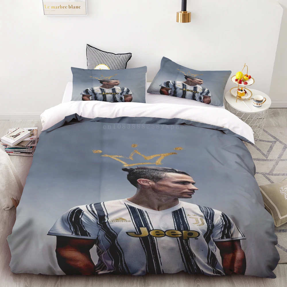 3pc Duvet Cover Set Football Star CR7 Bedding Set 3d Bedding Digital Printing Bed Linen Queen Size Bedding Set Fashion Design