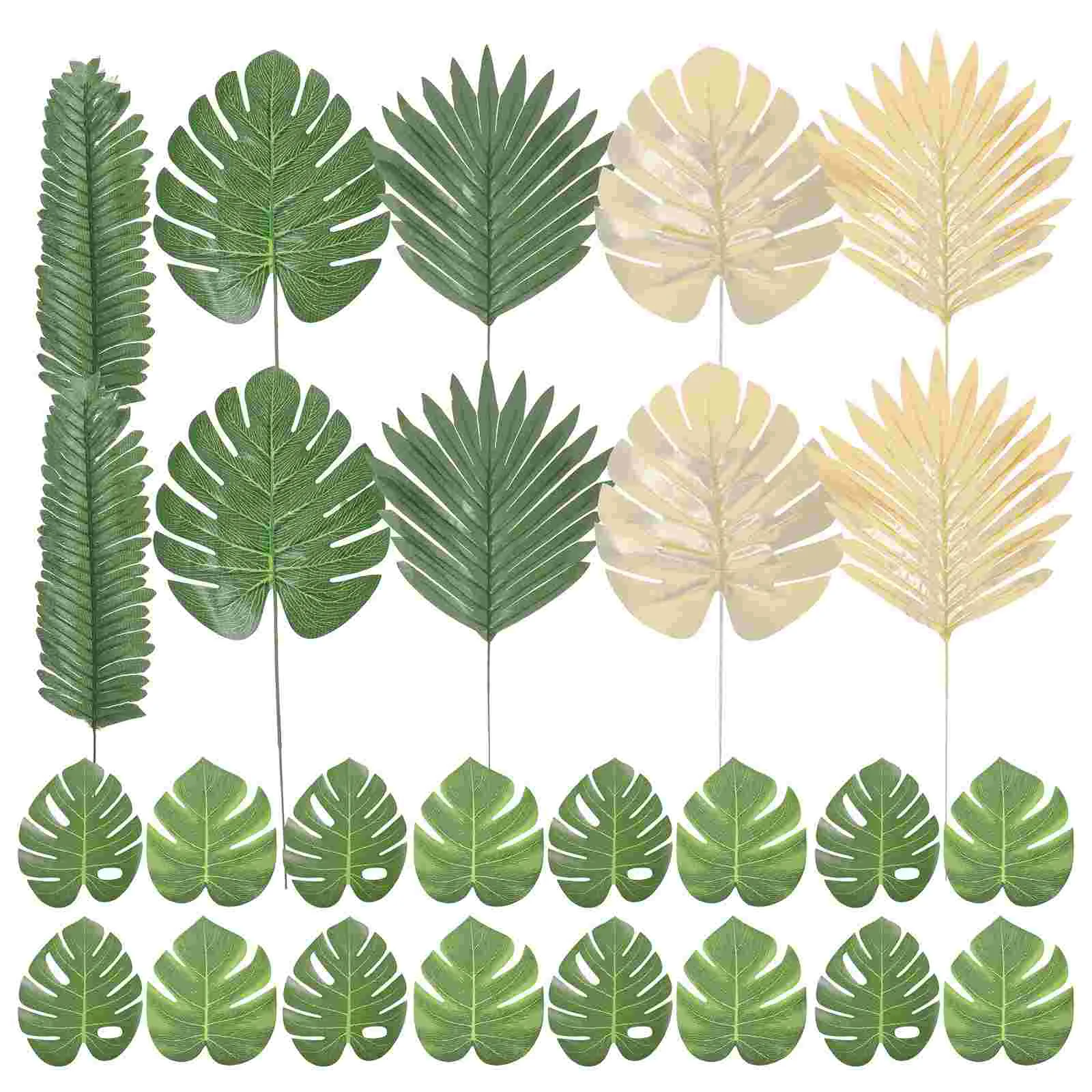 

68 Pcs Monstera Decoration Hawaii Party Leaves Ornaments Artificial Animal Tropical Leaf Fake Palm Plastic Decorative Banquet