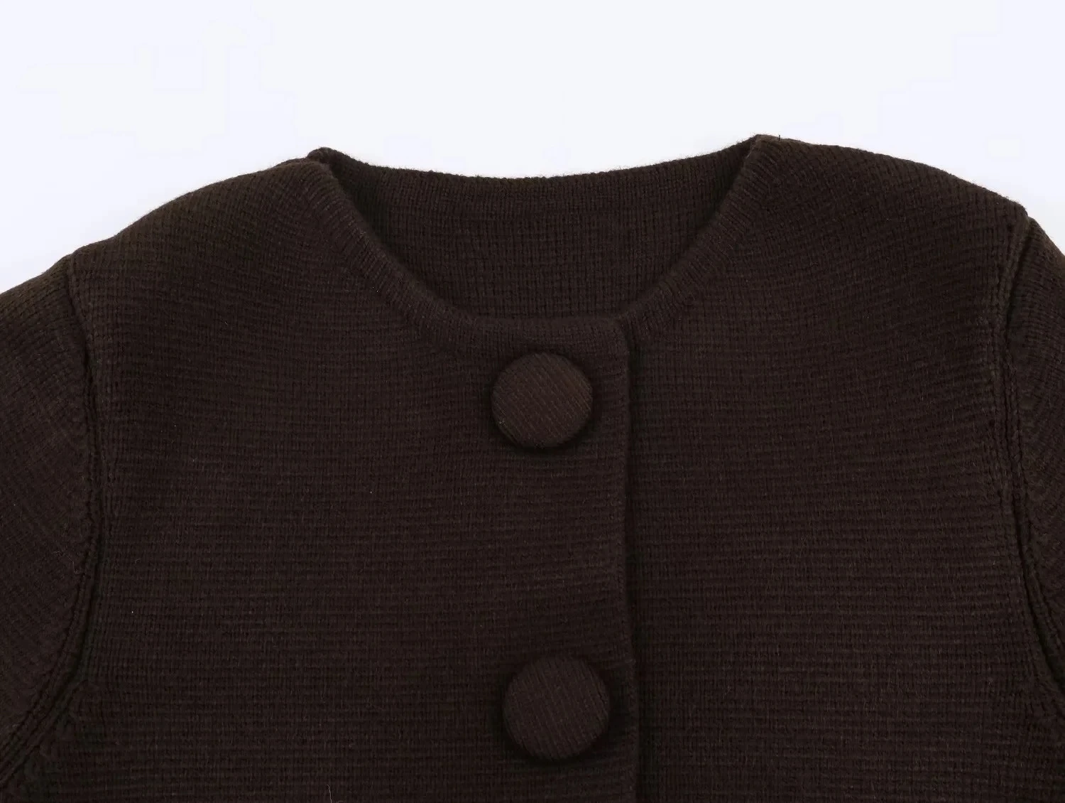 KONDALA 2026 Spring Summer Elegant Knitted Women Tops Fashion Brown Single Breasted New Year Party Solid Ladies Tops
