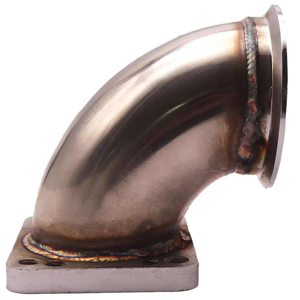 

90 Degree 3" Vband Adapter Elbow Flange T3 T4 TurboCharger Stainless Steel V-Band Adaptor Car Accessories