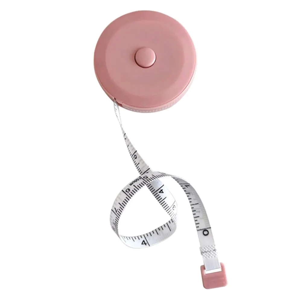 1pc einziehbares Klebeband Lineal 150cm/60 Zoll tragbares Maßband Mini Schlüssel bund Soft Lineal