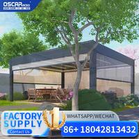 Customize Modern Luxury Outdoor Aluminum Motorized Retractable Roof Terrace  for Garden Patio Balcony Pergola