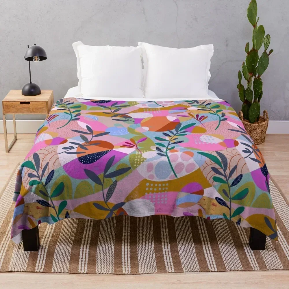 

Pink Abstract Throw Blanket Men's Soft Warm Throw Blanket for Couch