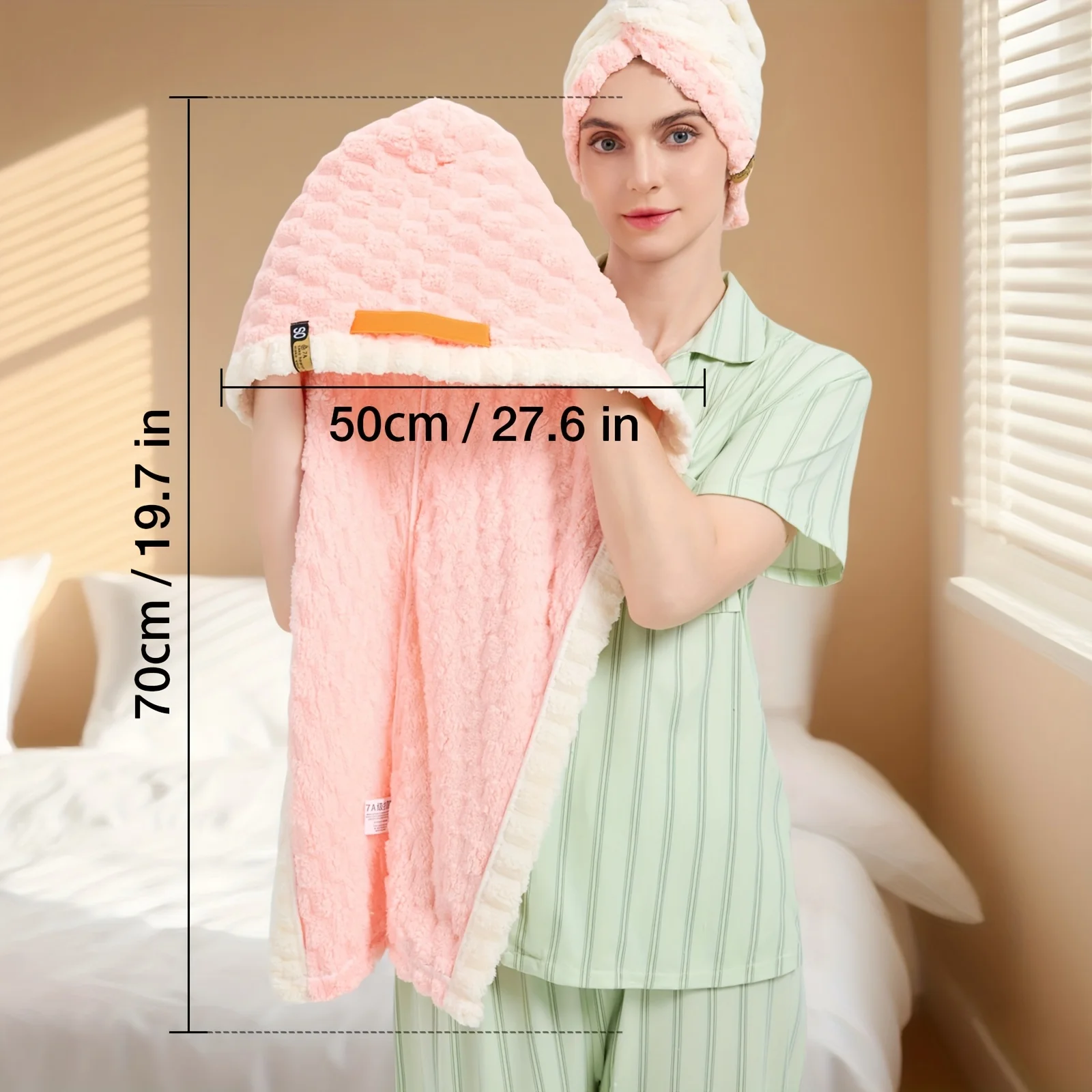 1pc Women's Plus Large Quick Drying Absorbent Towel - Super Absorbent, Thick and Soft, Suitable for Home and Travel