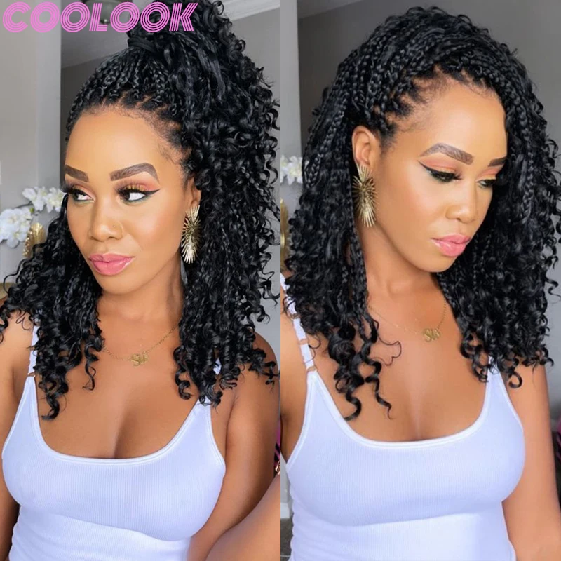 Synthetic Braided Full Lace Wigs for Black Women 12