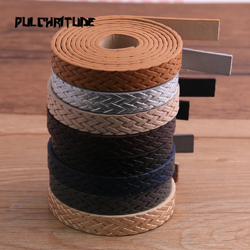 1Pcs 120 x 1cm 7 Color Weave PU Leather Cord & Rope Diy Jewelry Findings Accessories Jewelry Making Material For Bracelet