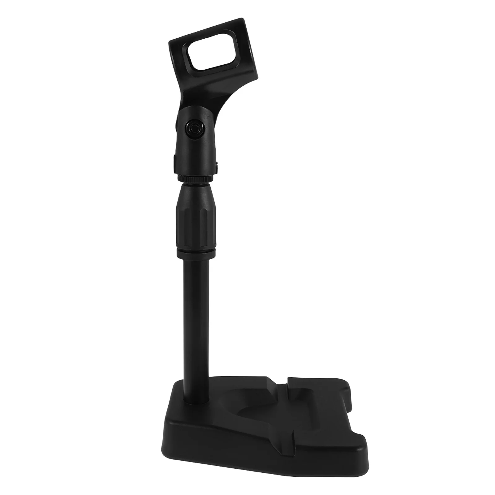 

Black Desktop Mic Stand with U-Clamp: Sturdy A-Frame Design for Condenser Microphones Table Mount Recording Setup