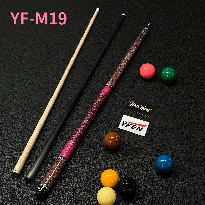 YWM Certificate Jianying Yingfeng YF-M19/20/21 1/2 Split Cue 148 cm 18-20 oz Carbon Fiber Shaft Canada Hard Maple Wood