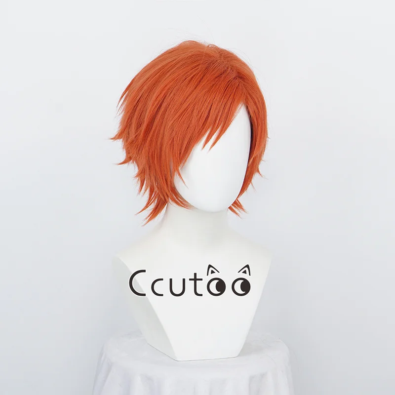 Ccutoo krótkie pomarańczowe syntetyczne włosy Cosplay peruka Hikaru Hitachiin Anime peruka