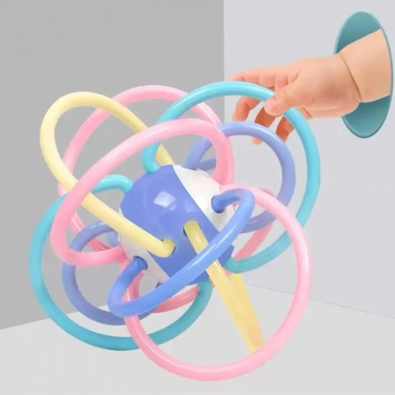 ألعاب كروية يدوية للأطفال، كرة مانهاتن للتدريب على قبضة الأطفال، عضاضة يدوية للطعام، كرة محمولة قابلة للعض للتعليم المبكر للطفل #1