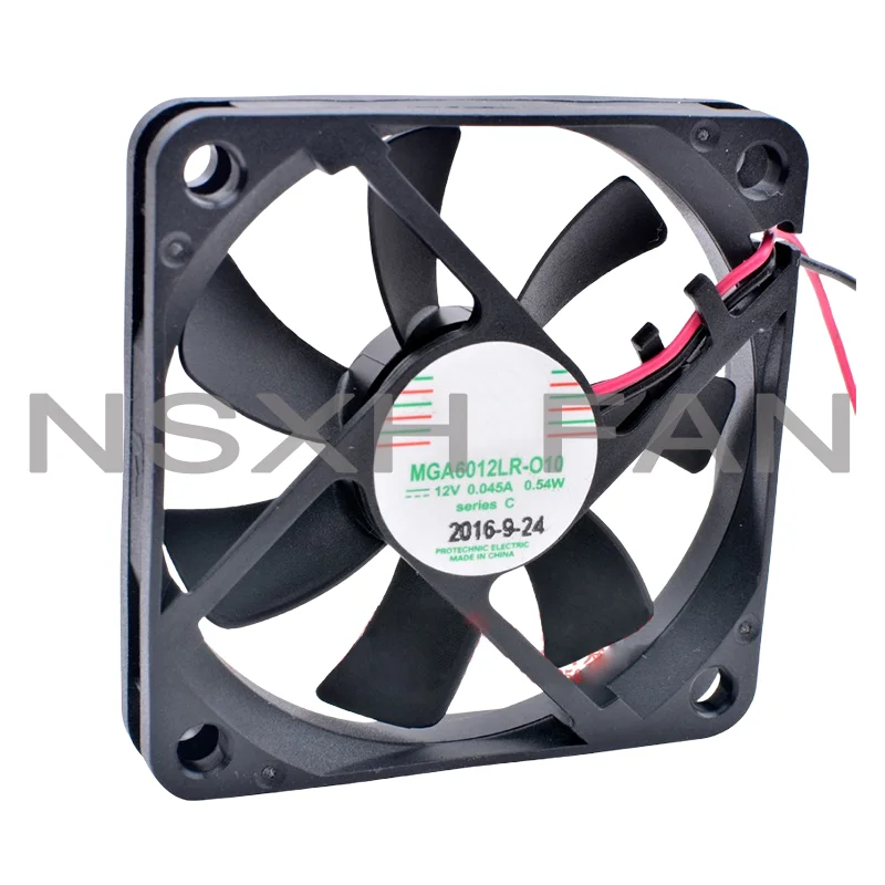 Ventilador de refrigeración para servidor de 2 cables, MGA6012LR-O10, 12V, 0,54 W, 60x60x10mm