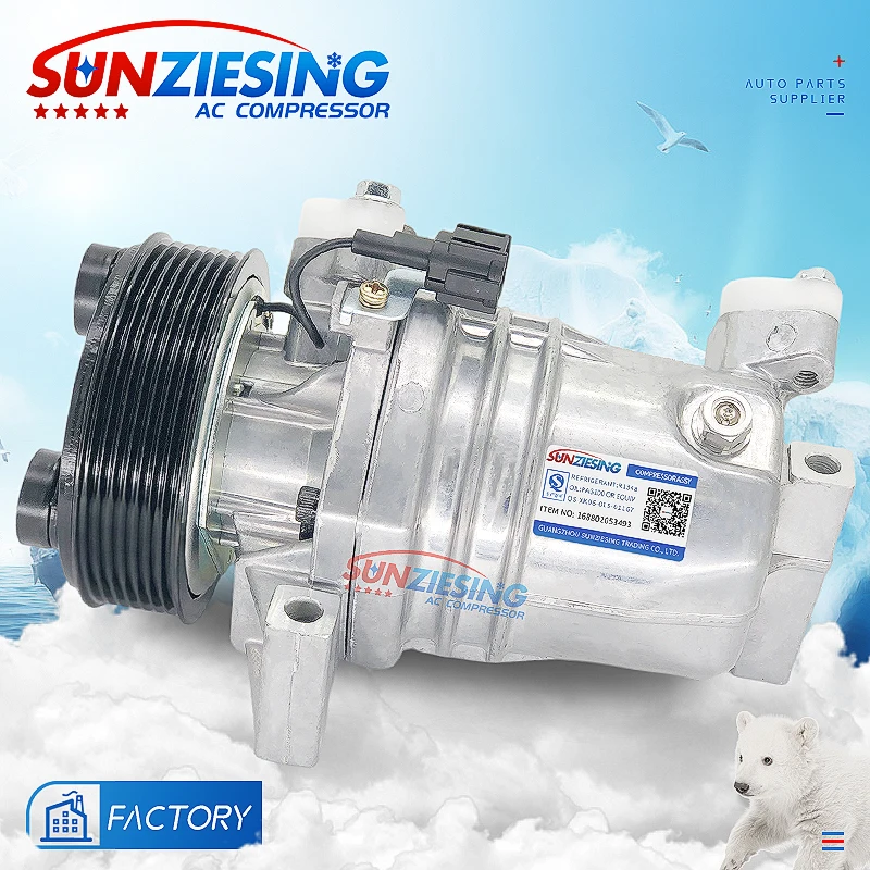 

For Nissan Livina Cube 1.6 Versa Tiida 92600CJ73A A42011A2901501 W10A1812098 CR10 AC Compressor 7PK 12 volts