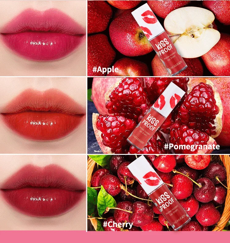 6 Colors Mirror Lip Glaze Waterproof Long Lasting Nonstick Cup Hydrating Liquid Lipstick Cheek Eyes Lip Tint Cosmetics Makeup