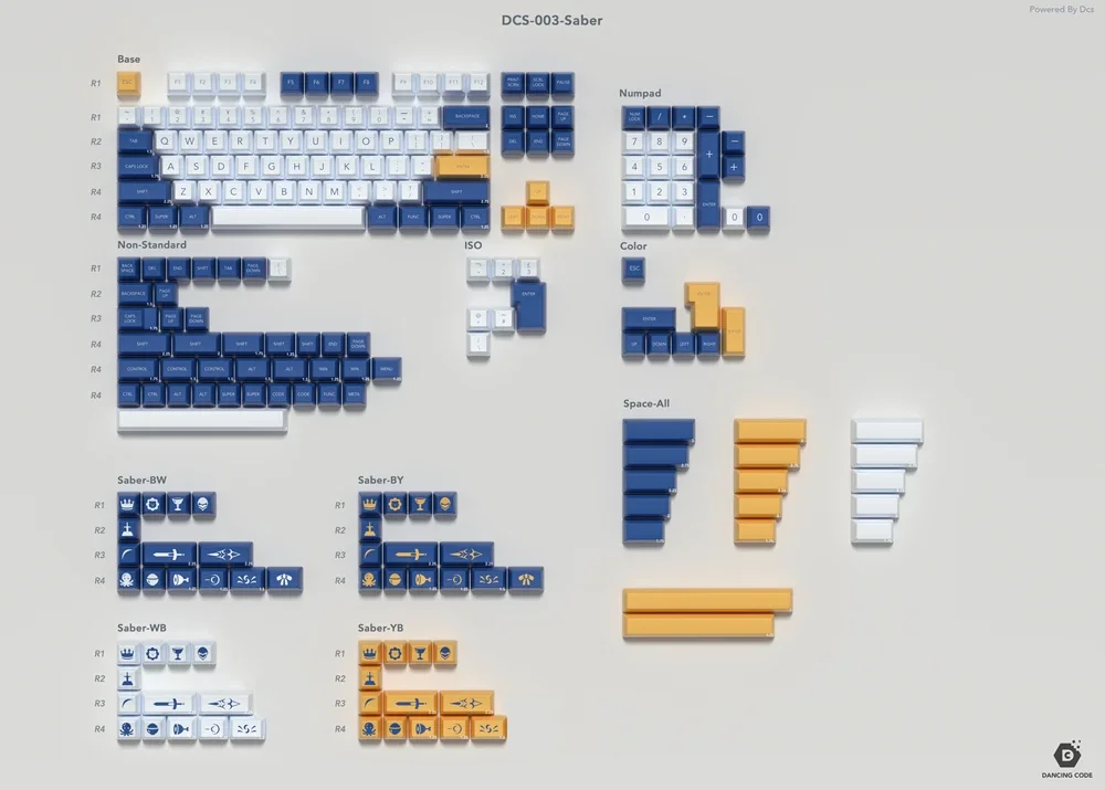 Imagem -02 - Domikey-dcs SA Abs Doubleshot Keycap Cavaleiro Rei SA Perfil para mx Stem Keyboard Poker 87 104 Gh60 Xd64 Xd68 Xd84 Xd96 Xd75 Xd87