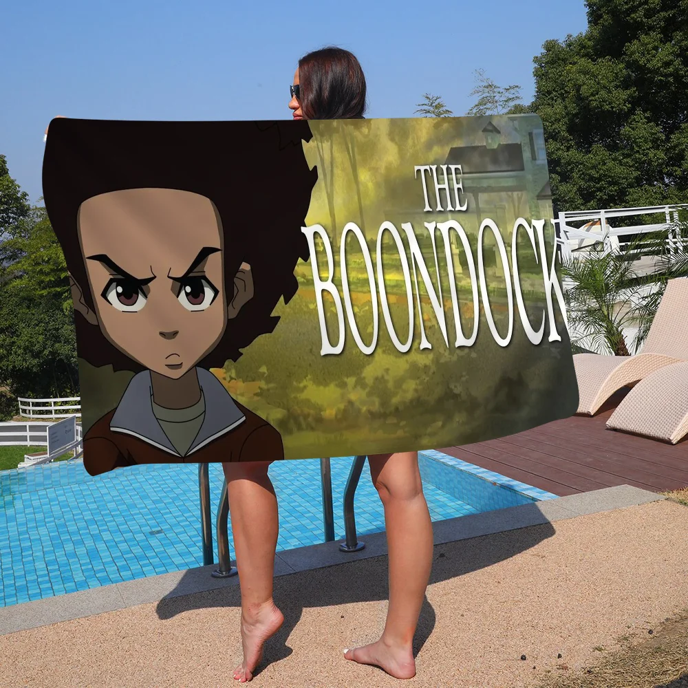 Cartoon The Boondocks Beach Towels Shower Towel Sauna Travel Spa Microfiber Quick Dry Gym Accessories Cute Room Decor