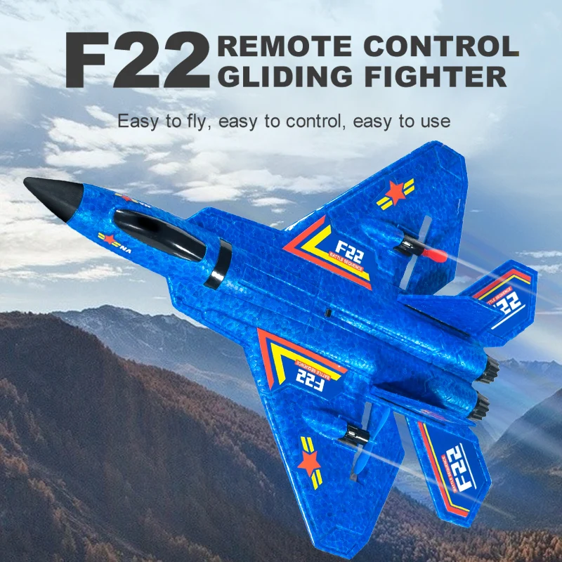 

Novel F-22 Fighter Raptor Glider RC Plane Airplane Model Foam Remote Control Outdoor Toys for Boys Kid Radio controlled Aircraft