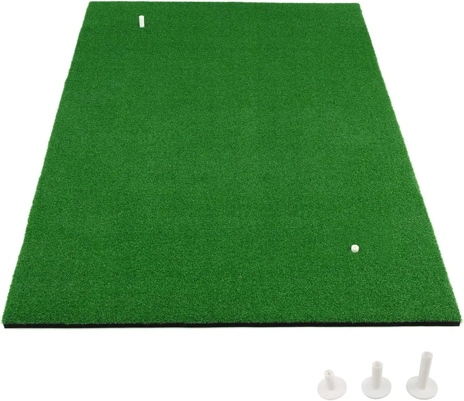 Goplus Golf Mat, 5 Ft X 3 Ft Golf Hitting Mats Artificial Turf With 3 Rubber Tees, Golf Practice Mat For Driving, Chipping And