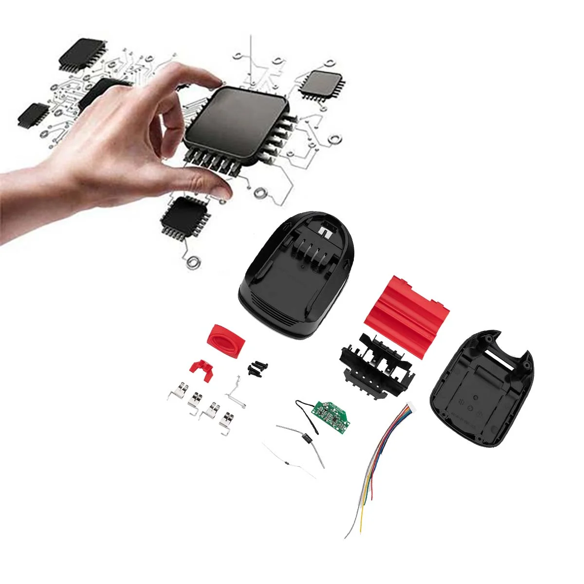 A57G-пластиковый чехол для аккумулятора Bosch 18 В PBA, старая модель, 5-ядерный защитный чехол для литиевой батареи