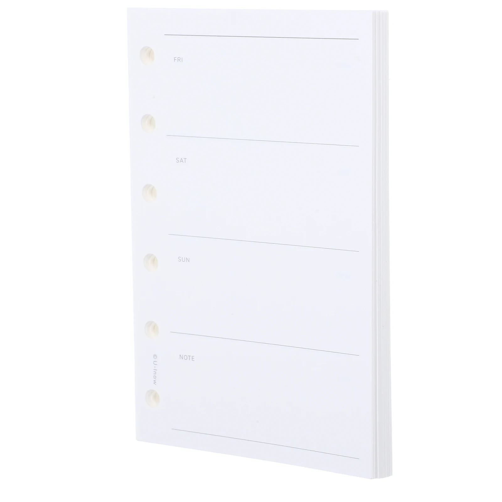 

Loose Leaf Notebook Refill Paper 6 Hole White Junior Size Lined Journal Inserts Compatible Pens Smooth Writing School Office
