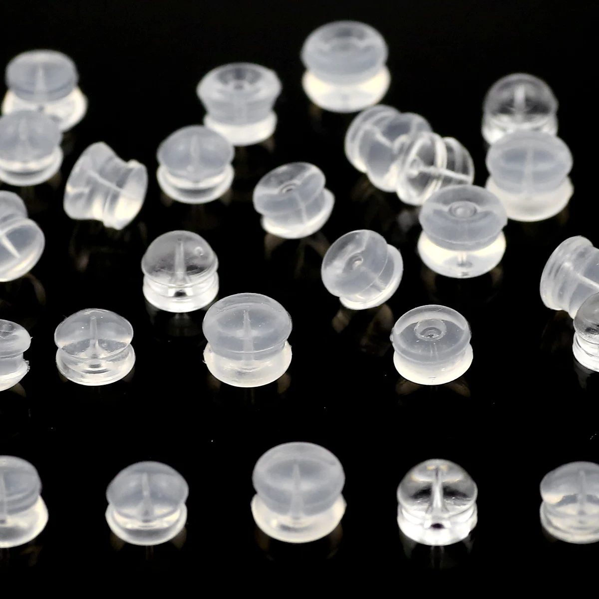 5 mm transparente Ohrstöpsel aus flüssigem Silikon, lose Ohrringkappen, Ohrstecker für Schmuckherstellung, Ohrringe, DIY-Handwerkszubehör