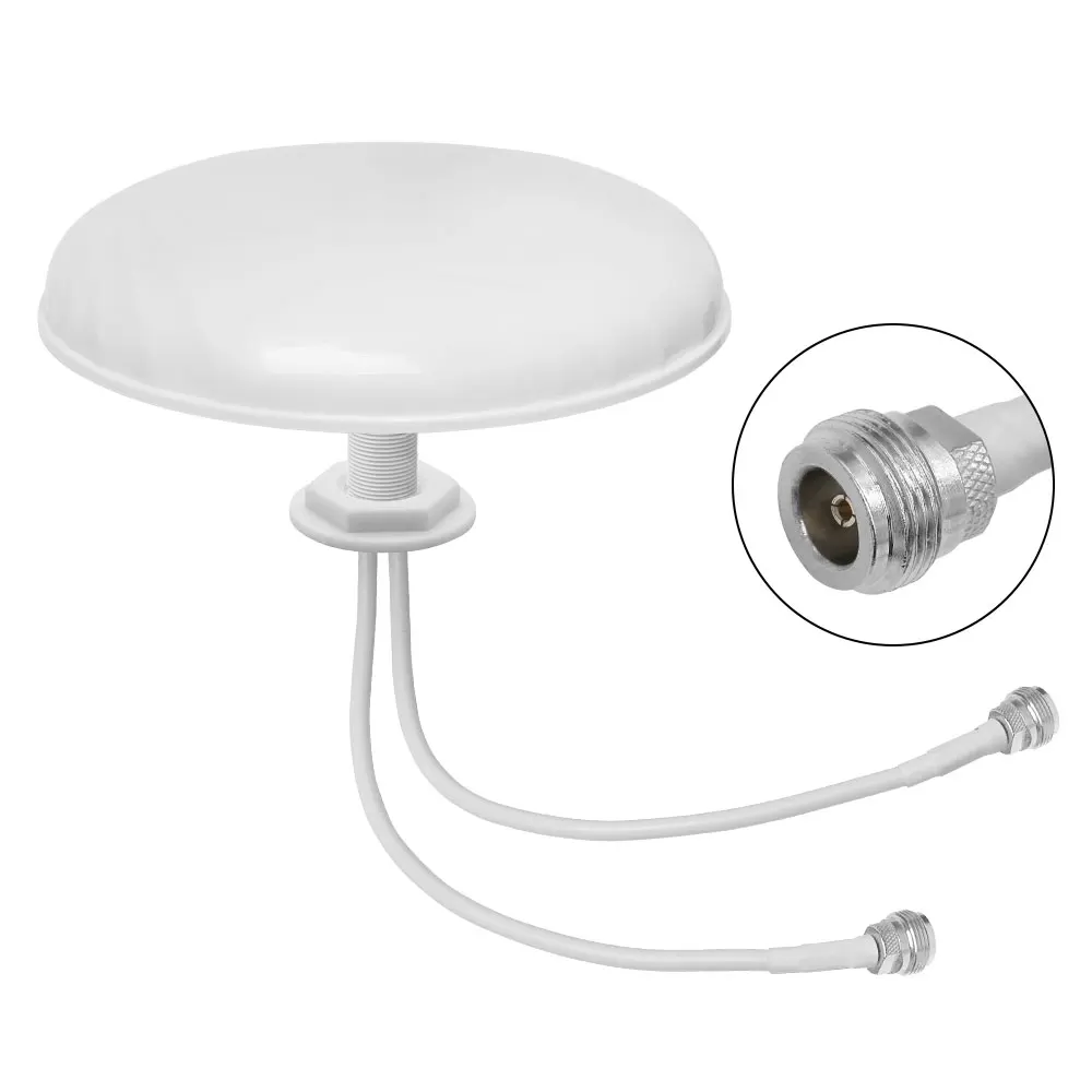 

4G LTE 5G Indoor Ceiling Antenna Omni-directional Dual Polarization Aerial Dome N Type Female For Signal Repeater 698-3800MHz