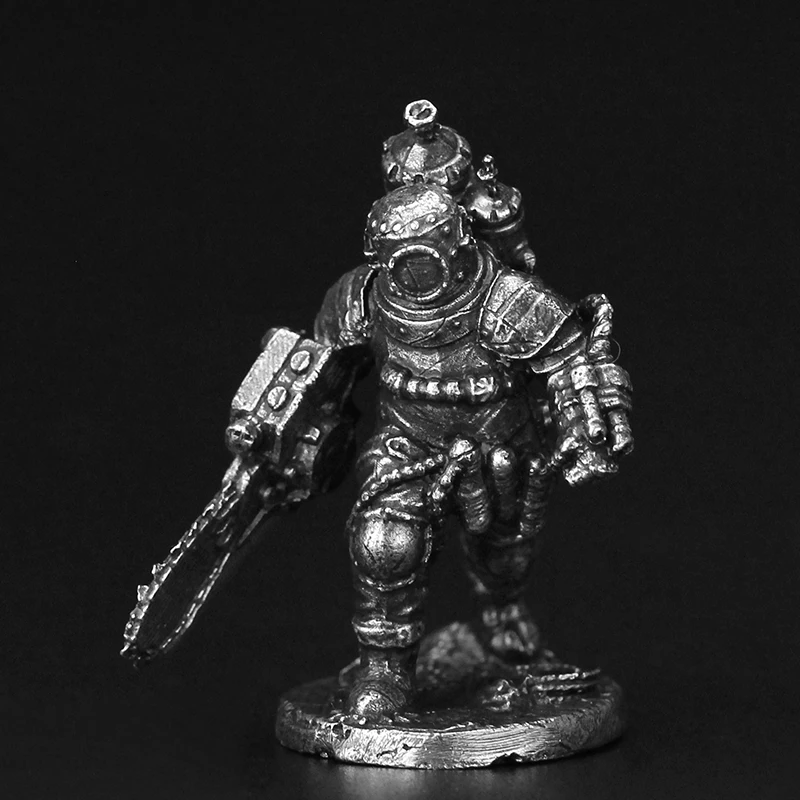 Deep-sea Digger Action Figure Soldier Model Copper Figurines Miniatures Desktop Game Chess Pieces Metal Sculpture Crafts