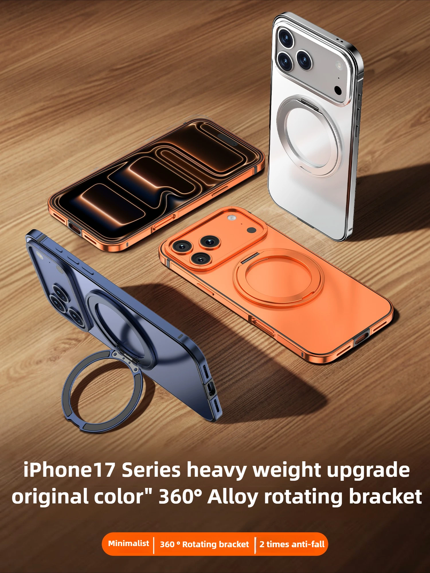 

IMCHEN Metal Frame for iPhone 17 Pro Max Case iPhone17 Pro iPhone 17 2025 New Alloy Rotating Stand Shockproof Premium Phone Case