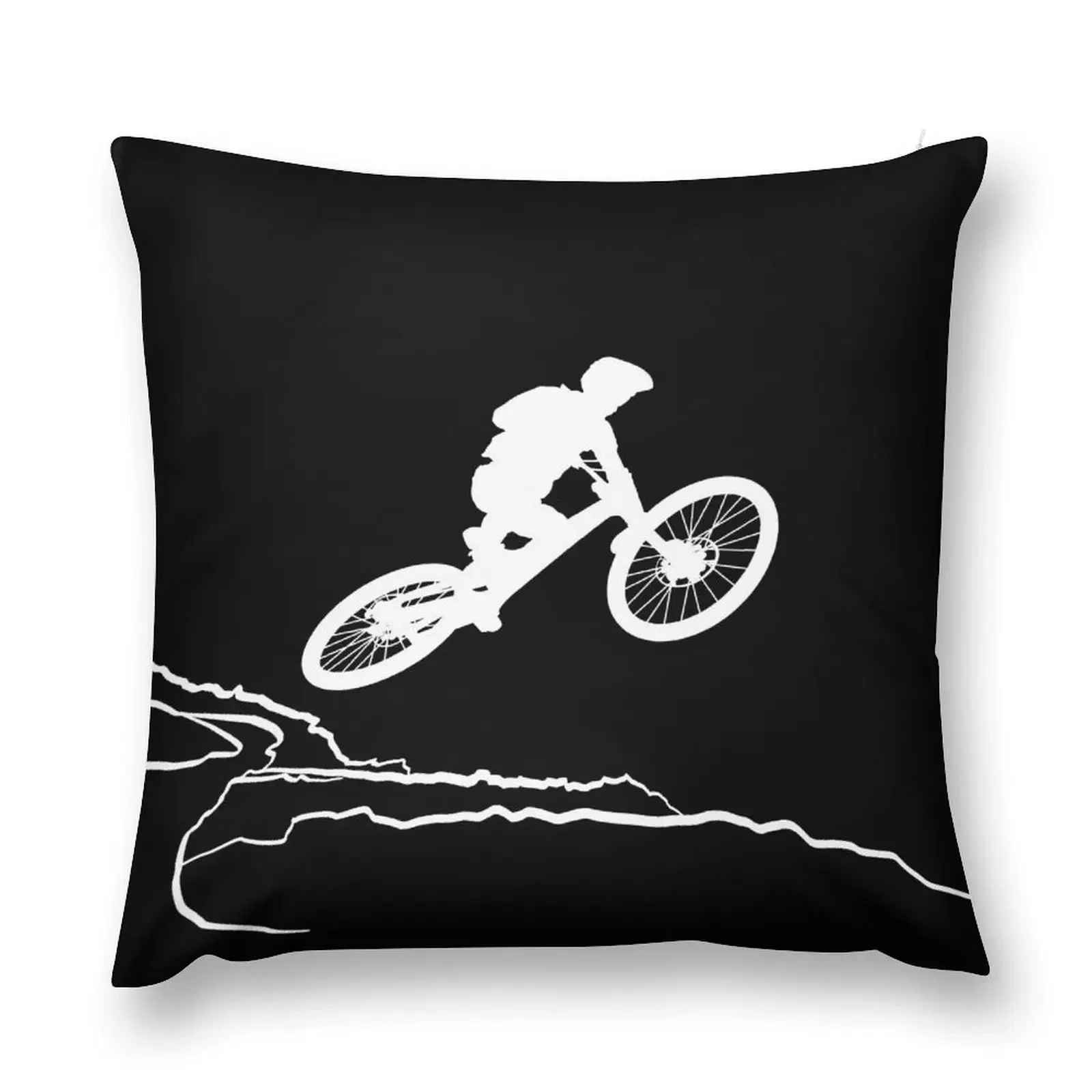 Downhill Mountainbike MTB Mountain Bike mountains, Downhill MTB Mountain Bike Mountainbike mountains Throw Pillow