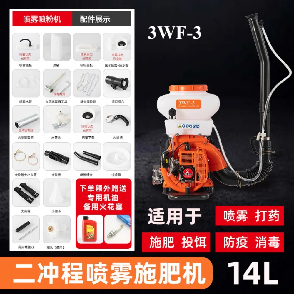 Two-stroke sprayer backpack 3WF-3/ 3WF-3A/for home gardens and farms with pump core components