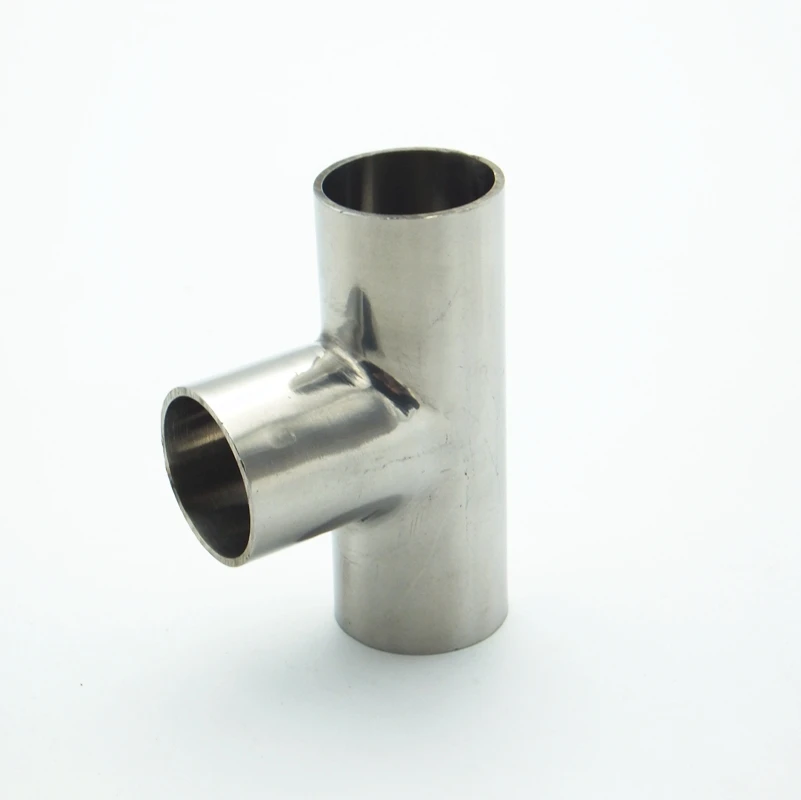 

16mm 19mm 22mm 25mm 32mm 34mm 38mm42mm 45mm 51mm 57mm 63mm 76mm 89mm 102mm OD 304 Stainless Steel Sanitary Weld Tee Pipe Fitting