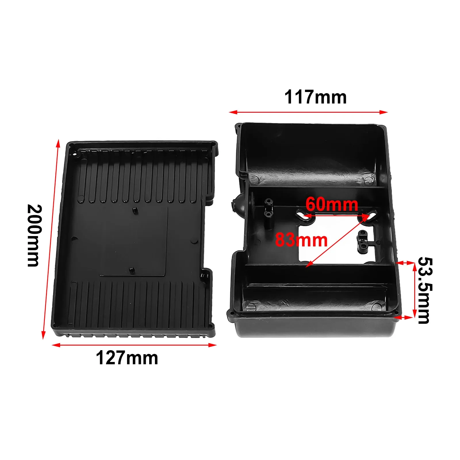 Motor Motor Capacitor Box Capacitor Box Tools Wear-Resistant Black For 1.1/1.5/2.2KW For 1.1KW/1.5KW/2.2KW Junction Box