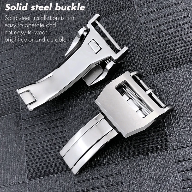 18mm Stainless Steel Folding Buckle for IWC Big Piolot Watches for Schaffhausen Thickened Foldover Clasp Watch Accessories