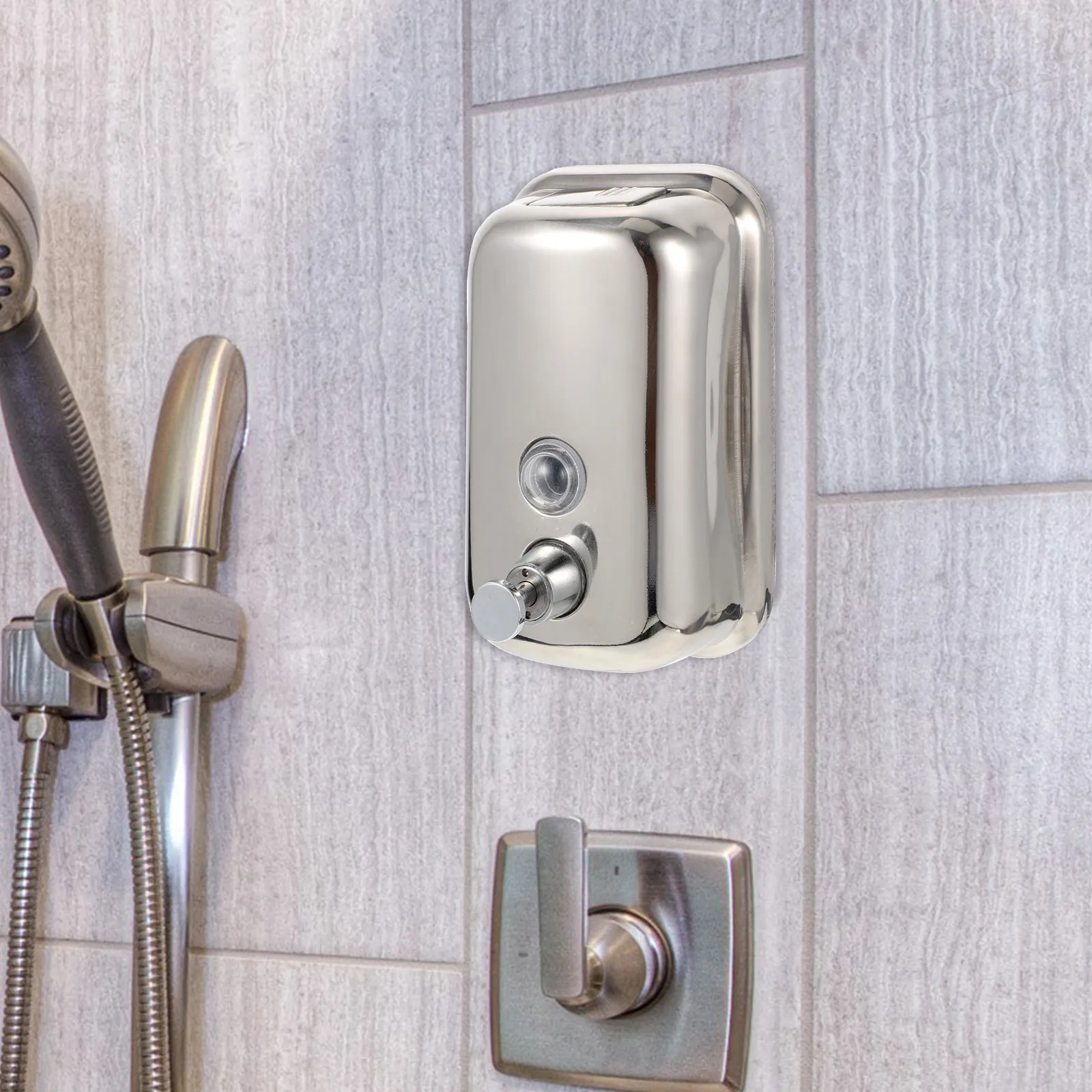 

1Set Soap Dispenser for Wall Premium Metal Pressed Shampoo Bottle Modern Design Lotion Dispenser Home Bathroom Fixture