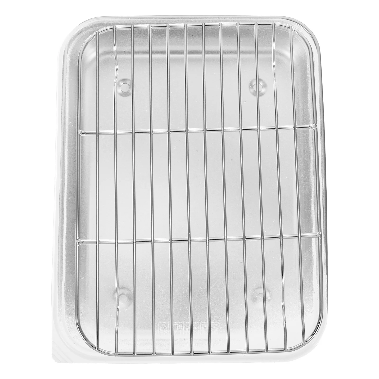 

Stainless Steel Fridge Fresh Box With Grid Multi Function Food Storage Container Kitchen Organizer Bin