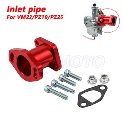 CNC Intake Manifold Carburetor Adapter Engine Connector For VM22 PZ19 PZ26 Carb Intake Pipe Inlet Manifold Gasket Screw