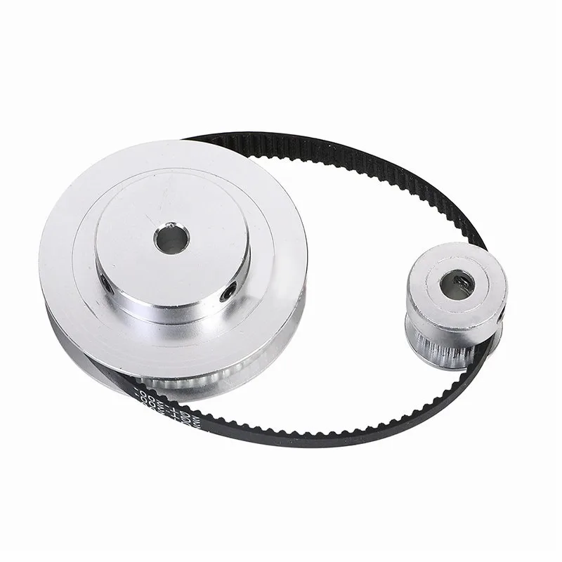 For 2GT Pulley GT2 Synchronous Pulley Kit 20 Teeth 60 Teeth 1:3 Reduction Ratio Mechanical Transmission Component Bandwidth 6mm