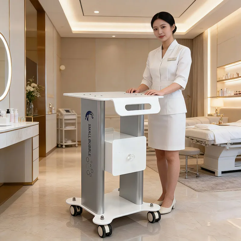 Beauty Salon Tray Cart Esthetician Trolley Tool Trolly Food Serving Cart Organizer Wheels Make Up Trolley Beauty Room Wagon Iron