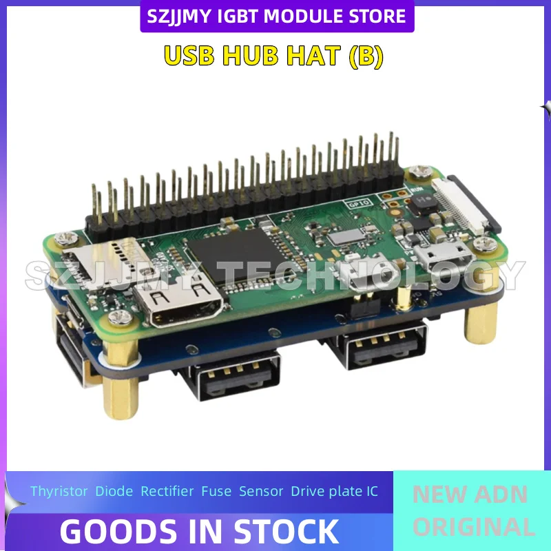 Raspberry Pi/PC compatible with 4-channel USB 2.0 expansion board module HUB hub spring top pin type  NEW ORIGINAL IN STOCK