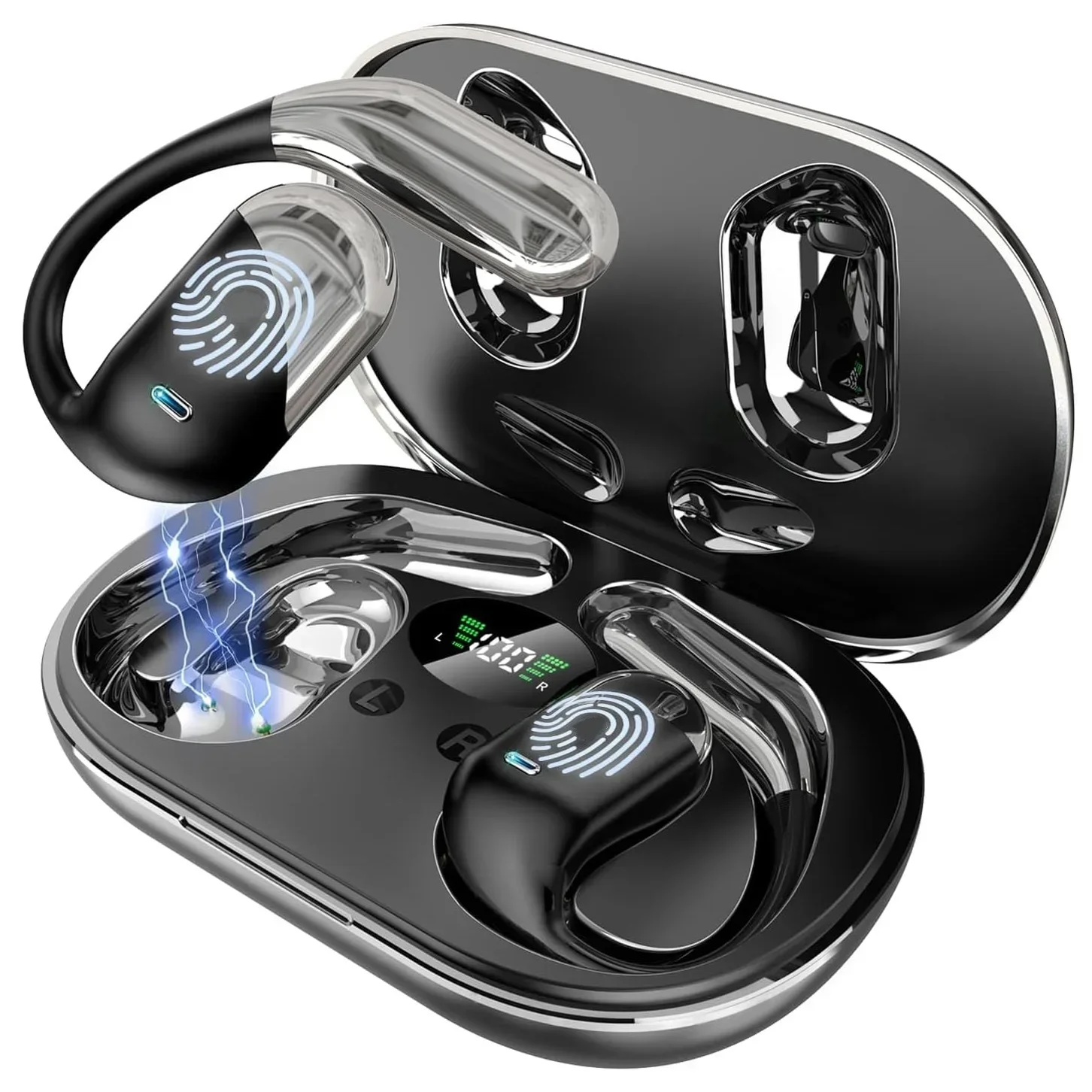 

Наушники-переводчики с ИИ на 198 языков, Bluetooth V6.1, сенсорный экран, умный режим, для работы в реальном времени