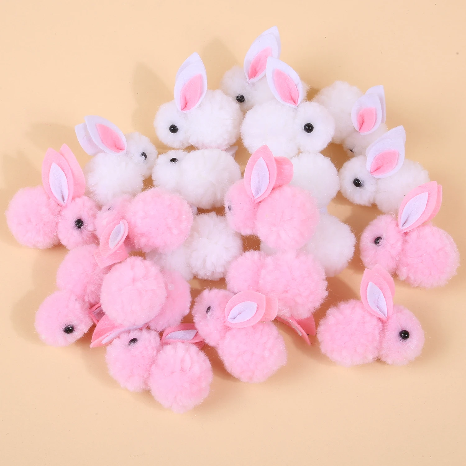 

20pcs Cute Cartoon Plush Rabbit Accessories For DIY Bags Hats Clothing Hair Accessories Shoes Brooch Decoration Accessories
