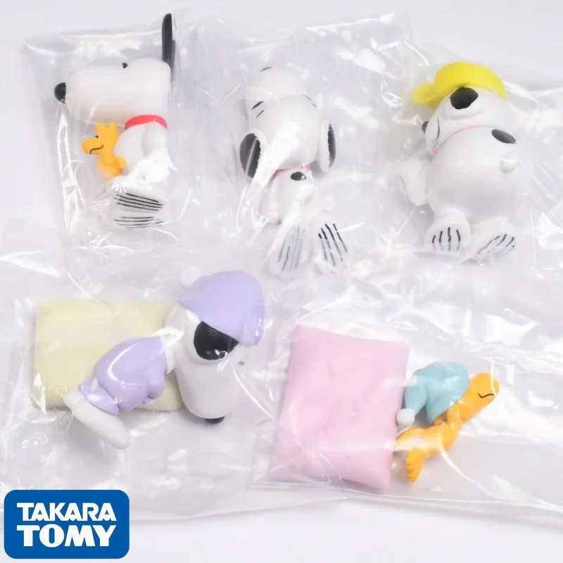 

OMY Twisted Egg PEANUTS Snoopy Olaf Tucker Sleeping Posture Figure Cute Manga Collectible Mini Ornament Decor Toy Gift
