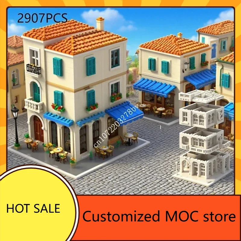 

2907 шт. Кубинский дом MOC головоломка StreetView CityArchitecture праздник день рождения DIYA сборочная игрушка Рождественский подарок для детей в возрасте