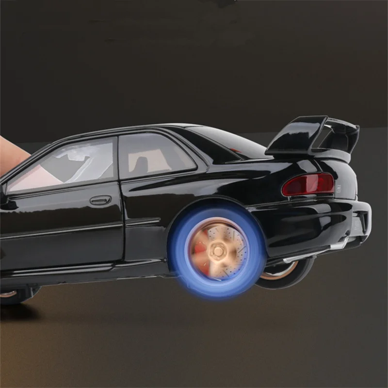 1:32 Subaru Impreza WRX STI Alloy Sports Car Model Diecasts Metal Racing Vehicles Car Model Simulation Sound Light Kids Toy Gift
