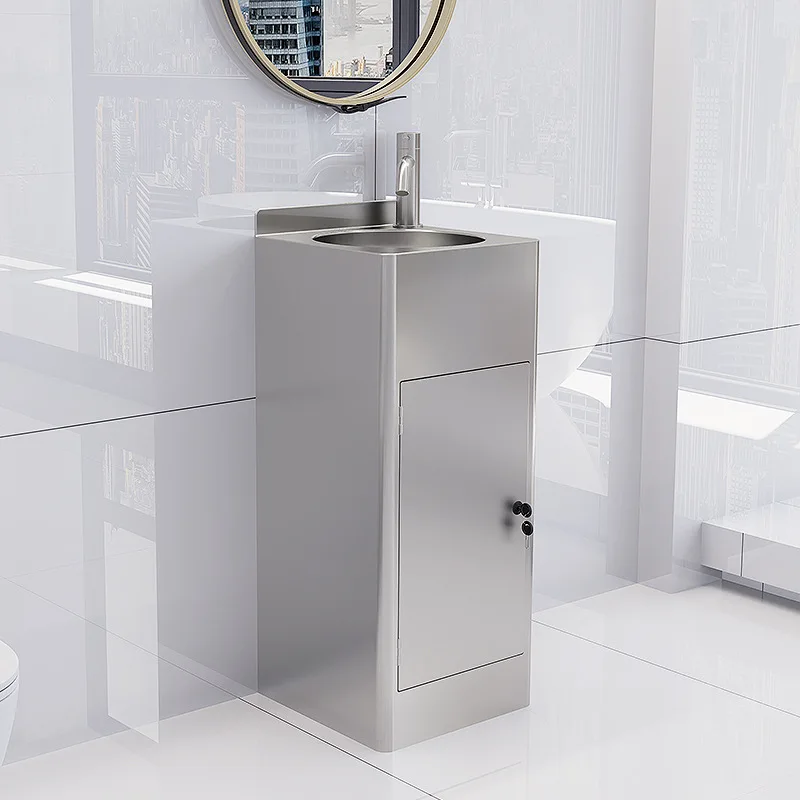 

304 stainless steel wash basin, bathroom column basin, integrated floor courtyard, outdoor wash table, wash table