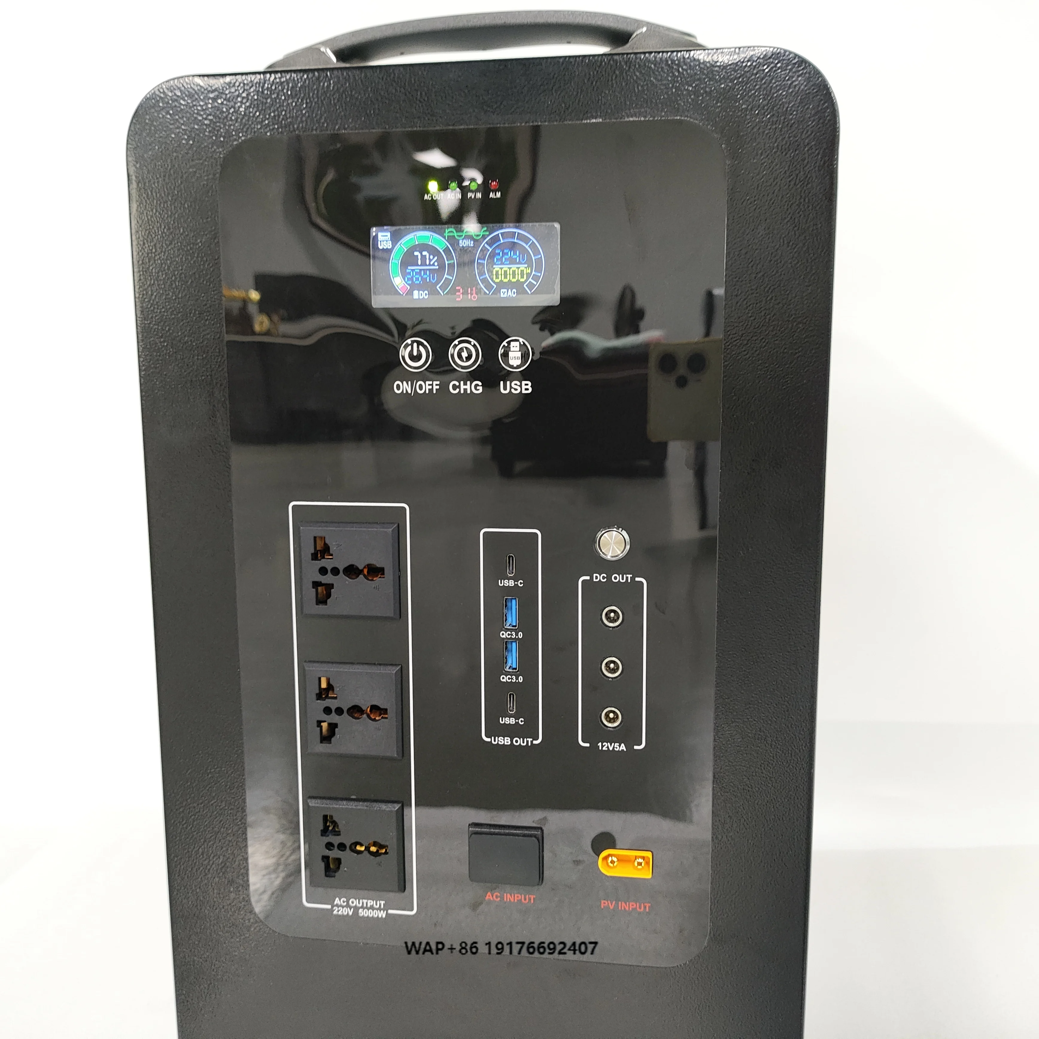 Portable 5000W Pure Sine Wave Lithium Ion Solar Generator Power Station with 5120Wh Battery
